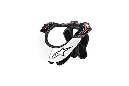 ALPINESTARS BIONIC NECK SUPPORT (BNS) PRO 2017: BLACK/WHITE/RED L/XL