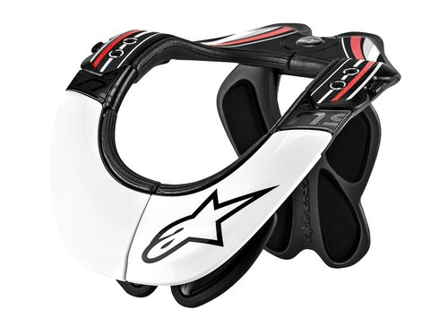 ALPINESTARS BIONIC NECK SUPPORT (BNS) PRO 2017: BLACK/WHITE/RED L/XL