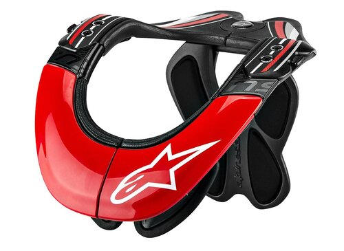 ALPINESTARS BIONIC NECK SUPPORT (BNS)TECH CARBON 2017: ANTHRACITE/RED/WHITE XS/M