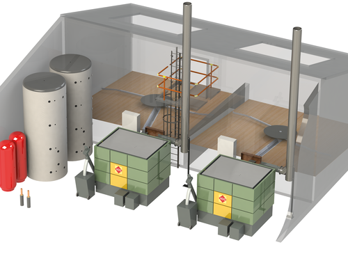 M series Twin boilers side by side