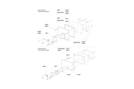 Flue ash doors