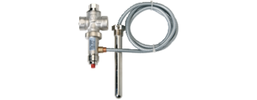 Temperature probe with valve