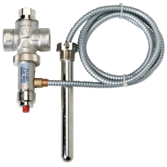 Temperature probe with valve