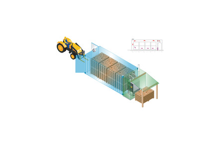 20ft Container with rear door access and log boxes heated by a F85