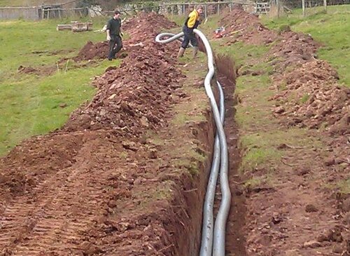 Whitewells district heating pipes