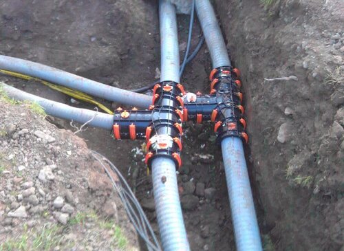 Whitewells district heating pipes