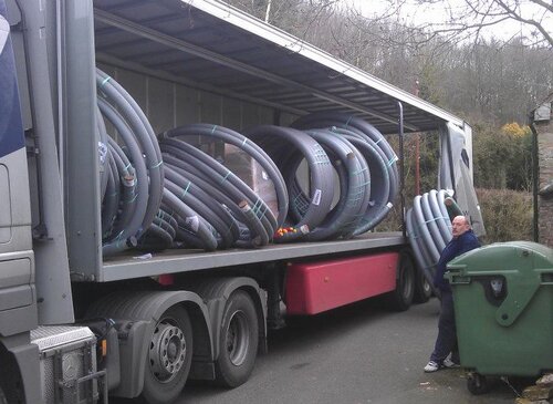Whitewells district heating pipes